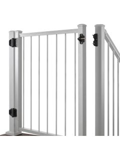 Trex Gate Kit - Aluminum Adj. 36" Gate Kit with Round Balusters - White