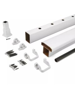 Trex Select - T-Rail Kit - White w/Black Round Baluster - 36"x6'