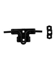 NH - Slide Bolt Door/Gate Latch w/Fasteners - Black