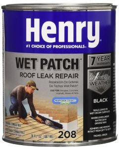 Henry's - Wet Patch Roof Cement 208 - 1 Qt (30oz)