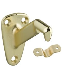 NH - Handrail Bracket w/Strap & Fasteners - Bright Brass - Bag