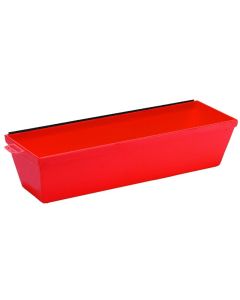 Marshalltown - Mud Pan #914 - Plastic w/Metal Scraping Bar (Red) - 14"x4.75"