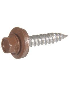 Hex Head Neo Washer -  Self Piercing - Ceramic Coat Screws - #10x1" Brown - 1lb