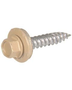 Hex Head Neo Washer -  Self Piercing - Ceramic Coat Screws - #10x1" Tan - 1lb