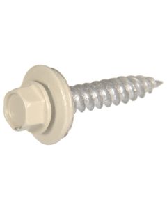 Hex Head Neo Washer -  Self Piercing - Ceramic Coat Screws - #10x1" Beige - 1lb