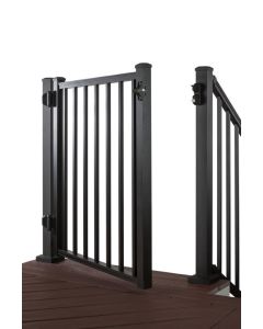 Trex Gate Kit - Aluminum Adj. 36" Gate Kit with Square Balusters - Black