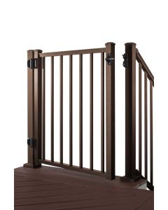 Trex Gate Kit - Aluminum Adj. 36" Gate Kit with Square Balusters - Bronze