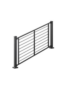 Trex Signature® - Handrail Kit - Stair Rods - 6'x36" - Charcoal Black Frame/Black Rods