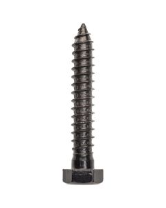 NH - Lag Screw w/Hex Head - Black - .5x3 - 4ct