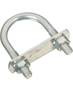 NH - U-Bolt w/Plate & Nuts - Zinc - .3125x1.3725x2.5 (5/16x1-3/8x2-1/2")