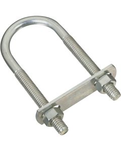 NH - U-Bolt w/Plate & Nuts - Zinc - .3125x1.3725x3.75 (5/16x1-3/8x3-3/4")