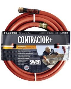 Swan - Garden Hose - Contractor+ - Red - 5/8" ID x 50ft