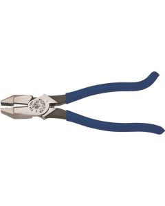 Klein - Iron Workers Pliers - Hi-Leverage H.D. Side Cutting w/Sq.Nose - 9-3/8"