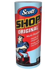 Scott - Shop Towels - Crepe - Blue - Roll - 55ct 