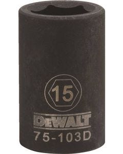 DeWalt - Impact Socket - 1/2" Drive - 15mm