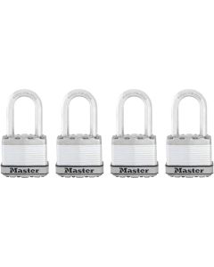 ML - Padlock - Magnum Stainless Steel - 4-Pin Cylinder - 5/16 Shackle - 4ct