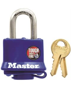 ML - Padlock - Blue Thermo Cover w/Snap Cap - 4-Pin Dual Lock 3/8 Shackle - 1ct