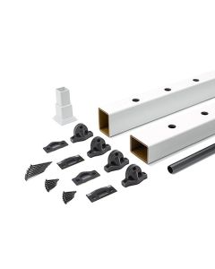 Trex Select - Rail & Blstr Kit - Stair - WT Top/Btm Rail - Black Rnd Alum Blstr - 8'x42" 