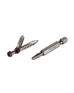 TopLoc - TimberTech - Deck Screws - 2-1/2" Screws w/bits - Dark Red - 1750pc - 500SF