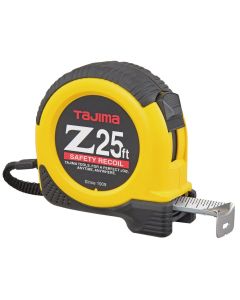 Tajima - Tape Measure - Z-Lock - Standard Scale w/Safety Recoil - 1"x25' - #Z-25BW