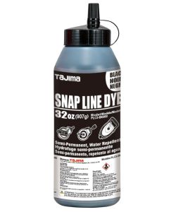 Tajima - Snap-Line Dye - Permanent Marking Chalk w/E-Z Fill Nozzle - Black - 32oz