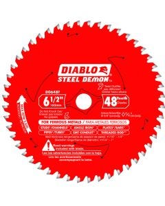 Diablo - Steel Demon™ - Circular Blade -  Ferrous Metals - 6-1/2" x 48T - 5/8" Arbor 