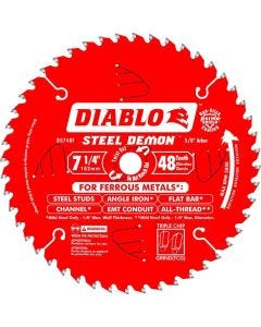 Diablo - Steel Demon™ - Circular Blade -  Ferrous Metals - 7-1/4" x 48T - 5/8" Arbor - Bulk