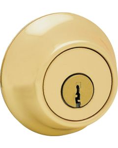 Kwikset - Deadbolt 665 - Double Cylinder (Keyed both sides) - Polished Brass - 6653CPRCALRCSK6