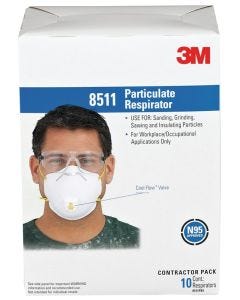 3M - Respirator Mask w/Valve - Particulate N95/95% - Disposable - 10ct Box