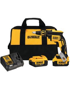 DeWalt - MAX™ XR® - DCF620M2 - 20V Drywall ScrewGun Brushless - LI-ION (Tool/2x 4Amp Batteries/Charger/Bag) 