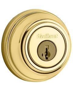 Kwikset - Signature 985 - Deadbolt K2S Double Cylinder -  Bright Brass - 9853SMTCP