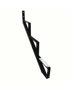 Stair Stringer - Steel - Black Powder Coat - 3 Step - 30" 