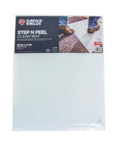 Surface Shields - Step N Peel Clean Mat - White Frame w/30 Clear Sheets - 25.5"x31.5" 