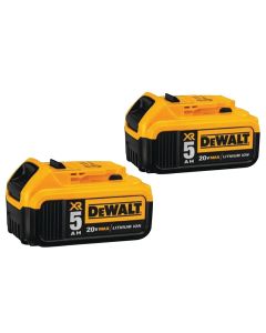 DeWalt - MAX™ XR® - DCB205-2 - Battery Pack - XR5 - 20V - 5 Ah Li-Ion - 1.5 Hour Charge Time - 2ct