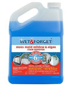 Wet & Forget - Moss, Mold & Mildew Remover - Non-Acidic Concentrate - Clear Blue - 1 Gallon