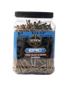 SP - Epic - 9x2-1/2" - Ext Trim Wood Screw - T20 Star Dr - 489ct - 5lb