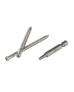 TopLoc - TimberTech - Deck Screws - 2-1/2" Screws w/bit - Light Gray - 350pc - 100SF