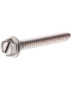Sheet Metal Screw - SS -  Hex Washer Head Slotted - #8x1/2"