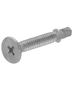 Self Drill Screw - Wafer Head w/Wings - Zinc - #12-24x2"