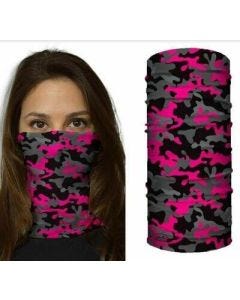 John Boy - Face Guard - Camo - Black & Pink