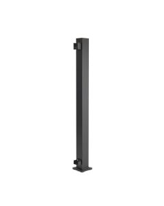 Trex Signature® - End Post w/Cap & Skirt - Horizontal - Aluminum - 2.5"x37" (36" Height Rail) - Black (IRC)