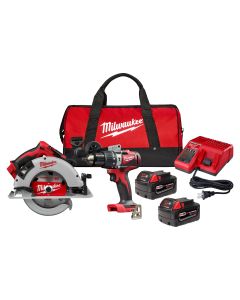 Milwaukee M18 - Hammer Drill 1/2"/Circular Saw 7-1/4" w/2 Battery, Dual Charger & Bag (Brushless) 