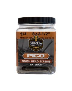 SP - Pico - 8x2-1/2" - Ext Finish Wood Screw -  T15 Star Dr - 130ct - 1lb