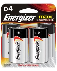 Energizer Max - "D" Batteries 4-pack