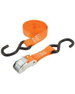 Ratchet Tie Down - Cam Buckle w/"S" Hooks -  400lb - 1"x10'