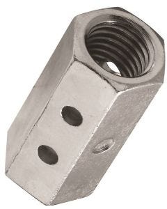 Coupling Nut w/Window - Coarse - Zinc - 3/4" - 10tpi 