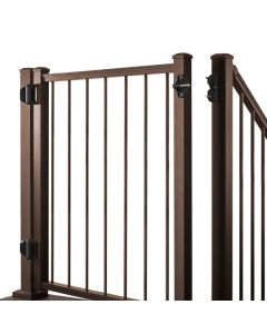 Trex Gate Kit - Aluminum Adj. 36" Gate Kit with Round Balusters - Bronze