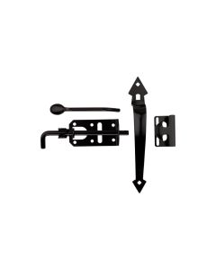 NH - Gate Latch 27 - Ornamental - Black - 10" 