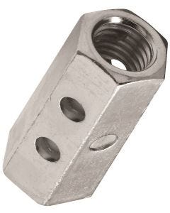 Coupling Nut w/Window - Coarse - Zinc - 1/2" - 13tpi 