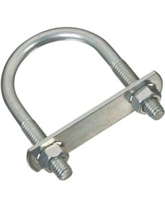 NH - U-Bolt w/Plate & Nuts - Zinc - .3125x1.75x3 (5/16x1-3/4x3") 